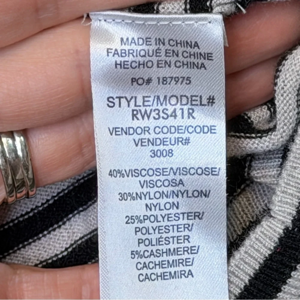 Splendid | Striped Boxy Crop Top Stretchy Lightweight Sweater - Picture 12 of 12